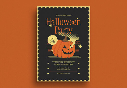 Retro Halloween Flyer