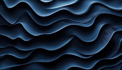 Obraz premium Abstract dark blue wavy layers