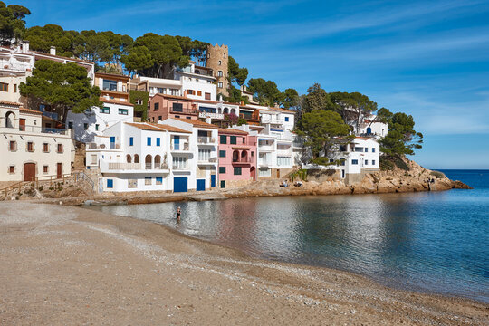 Mediterranean coastline traditional village of Begur. Girona, Catalonia. Spain