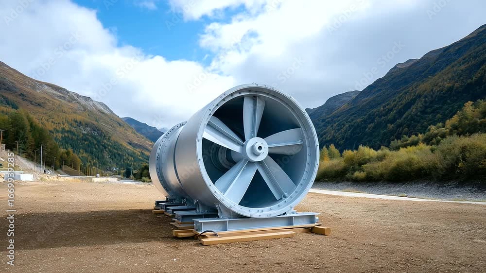 Poster innovative modular hydroelectric turbines designed for efficient energy generation in remote areas, 