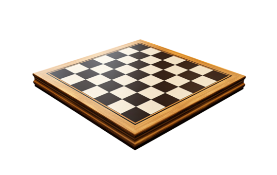 Chessboard: A detailed, top-down view of a classic chessboard, ready for the next strategic move, inviting players into a world of intellect, strategy, and competition. 