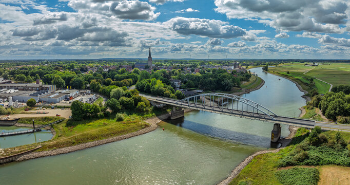 aerial view of a bridge in the netherlands