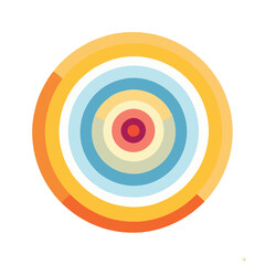 Colorful circular target design illustration