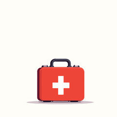 First Aid Kit with Cross Symbol