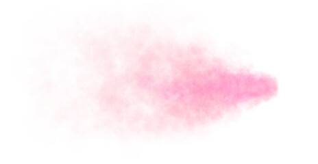 Realistic pink smoke or mist texture isolated on a transparent background for creative use in visual effects projects and digital artworks