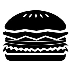 Sandwiche vector clean black silhouette design white background