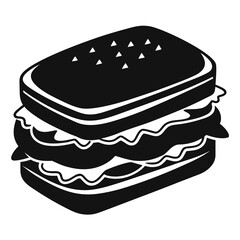 Sandwiche vector clean black silhouette design white background
