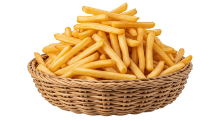 Isolated French Fries in Basket