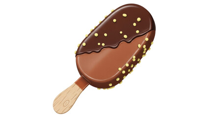 Isolated Chocolate Ice Cream Bar