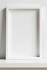 Blank minimalist white picture frame templates set, simple, graphics, photo