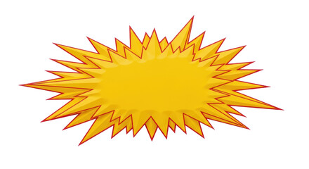 Isolated Yellow Explosion Burst