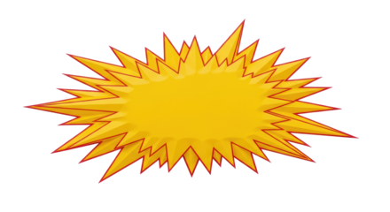 Isolated Yellow Explosion Burst