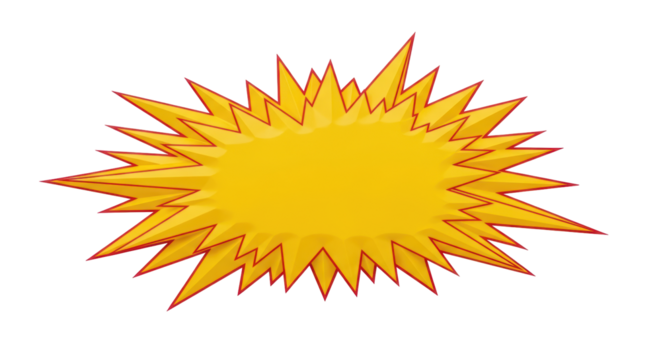 Isolated Yellow Explosion Burst