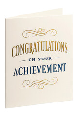 Congratulations card with achievement message