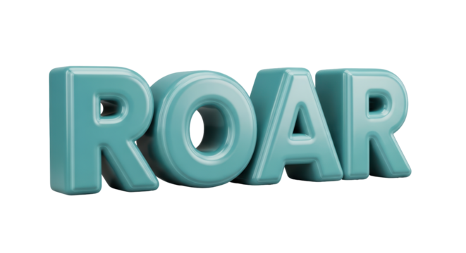 Isolated Roar Lettering