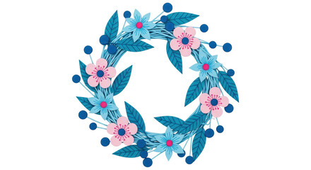 Isolated Floral Wreath