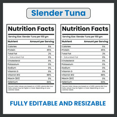 Slender Tuna Fish Vector Drawing