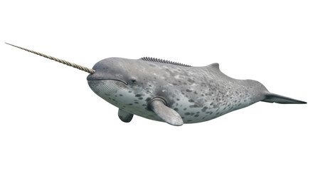 Isolated Narwhal © Julia