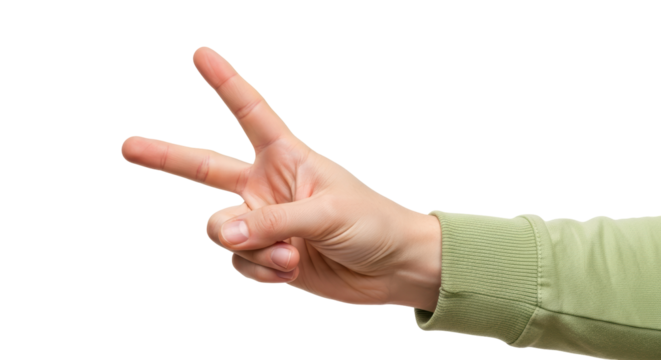 Isolated Hand Showing Peace Sign