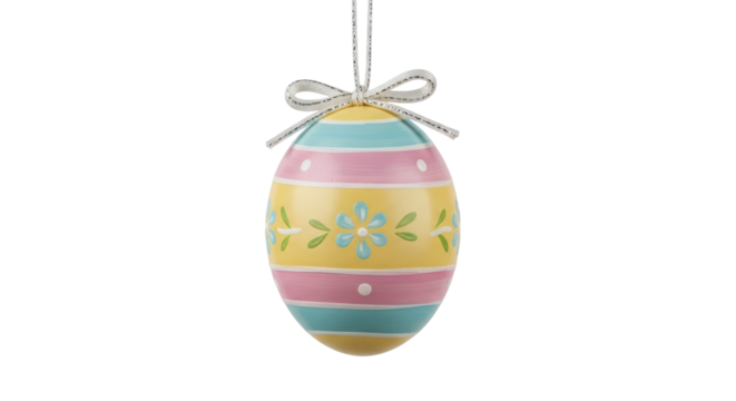 Isolated Decorated Easter Egg Ornament