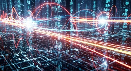 Digital city streets with data streams