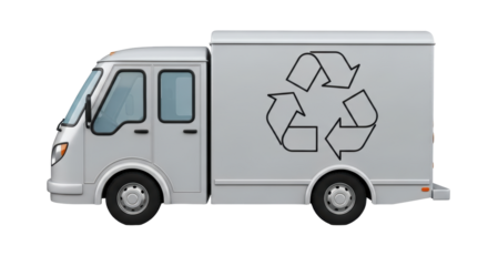 Isolated Recycle truck