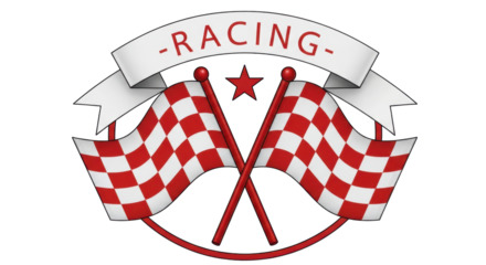 Isolated Racing Flags