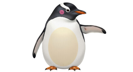 Isolated Cute Penguin Cartoon Character