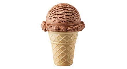 Isolated Chocolate Ice Cream Cone