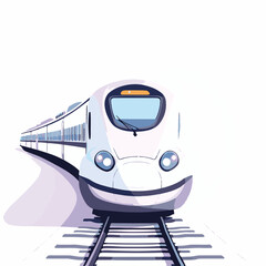 Modern high speed passenger train illustration