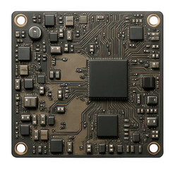 Fototapeta premium Square circuit board with a ground plane layer