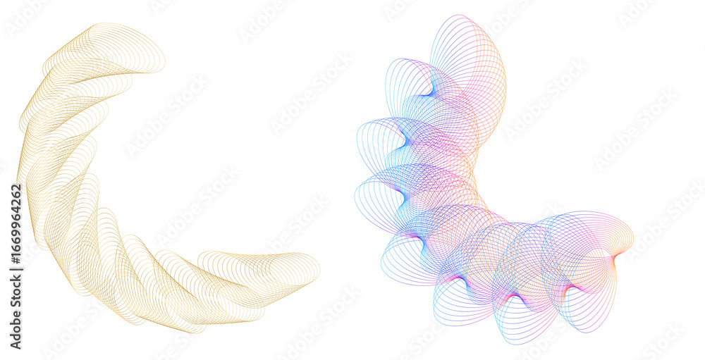 Aufkleber design elements. wave of many purple lines circle ring. abstract vertical wavy stripes on white back