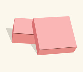 Stylish pink gift boxes perfect for product display or minimalist design projects, creating a modern aesthetic