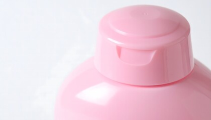 Pink Plastic Bottle Cap Close-up Isolated on White Background