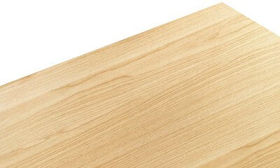 Top view of isolated softwood table corner PNG transparent.