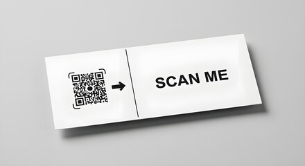 Scan Me QR Code Business Card | Modern Digital Contact Information for Networking and Promotional Materials