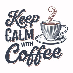 Coffee typography vector t-shirt design print