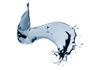 water splash isolated on white background. 3d render