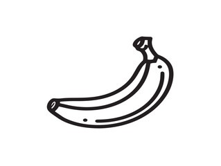 Fresh banana illustration symbol in stylish minimal vector outline