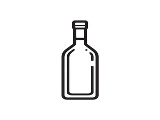 Stylish vector line drawing of elegant bottle illustration