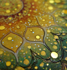 キラキラの模様のクローズアップ