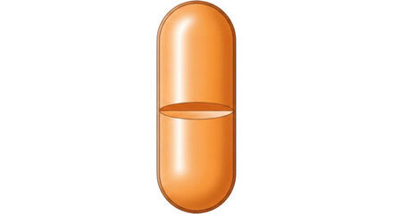 Isolated Orange Capsule Drug