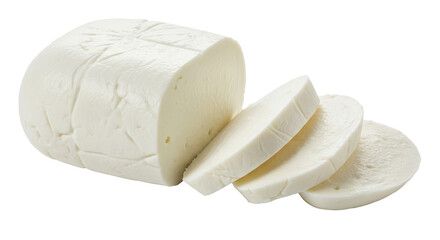 Isolated Mozzarella cheese