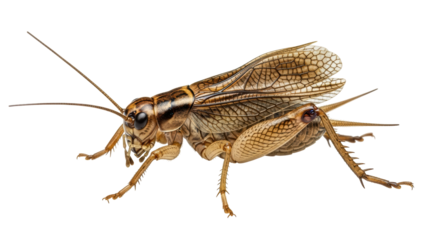 Isolated Close-up Cricket