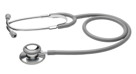 Isolated Gray Stethoscope