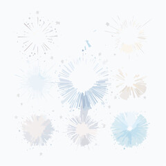 Set of different sparkling white light effects