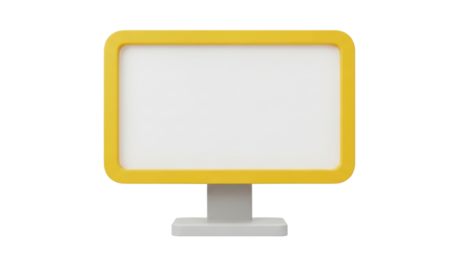 Isolated Yellow Framed Signboard - Powered by Adobe