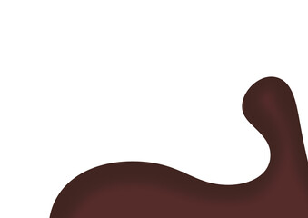 chocolate candy on white background wave motif