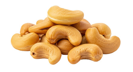 Isolated Pile of Cashew Nuts