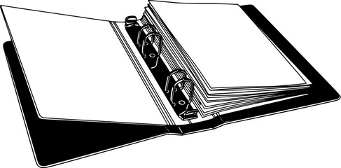Open Binder icon Graphic vector set for ui design
